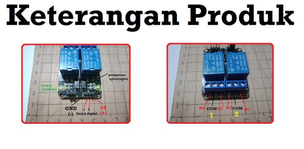 Module Relay 5V 2 Channel - Optocoupler - Image 2