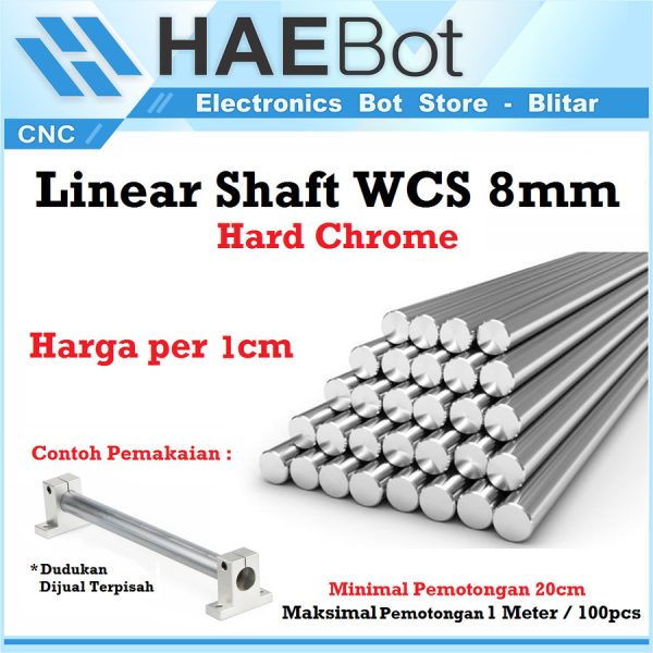 Linear Shaft WCS8 - Hard Chrome - 1cm