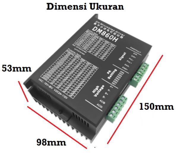 Motor Driver DM860H 20-80VDC 7.2A 2 Phase - Image 5
