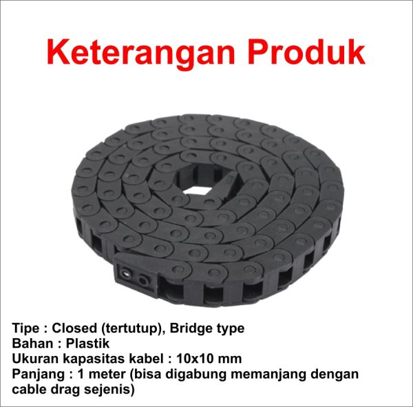 Kabel Drag Chain Bridge - Close 10x10 1000mm - Image 2