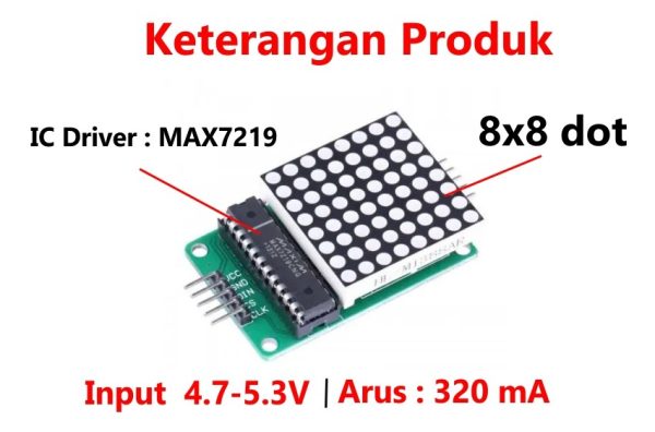 Dot Matrix Module 8x8 MAX7219 - Image 3