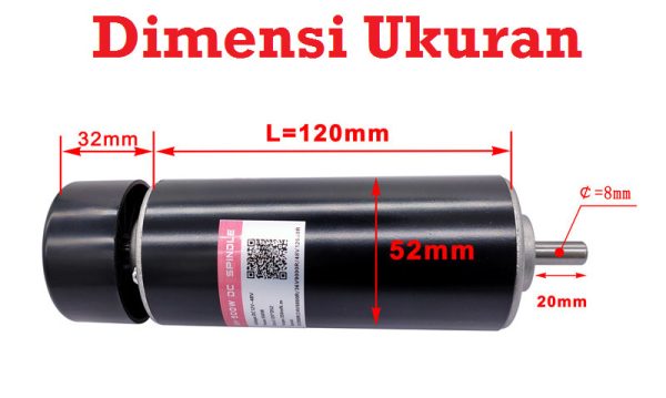 Dinamo Motor Spindle 500W - 8mm - Image 3