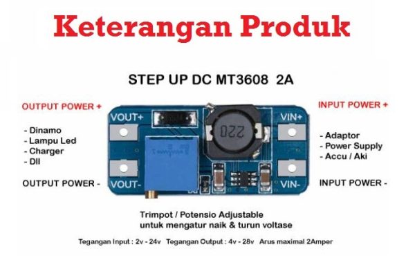 Modul Step Up MT3608 2A - Image 3
