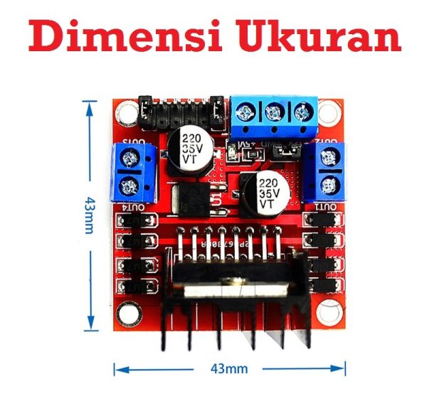Motor Driver Module L298N - Besar 12V 2.5A - Image 3