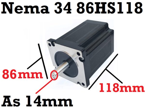 Stepper Nema 34 86HS118-6004A14-B35 - Image 2