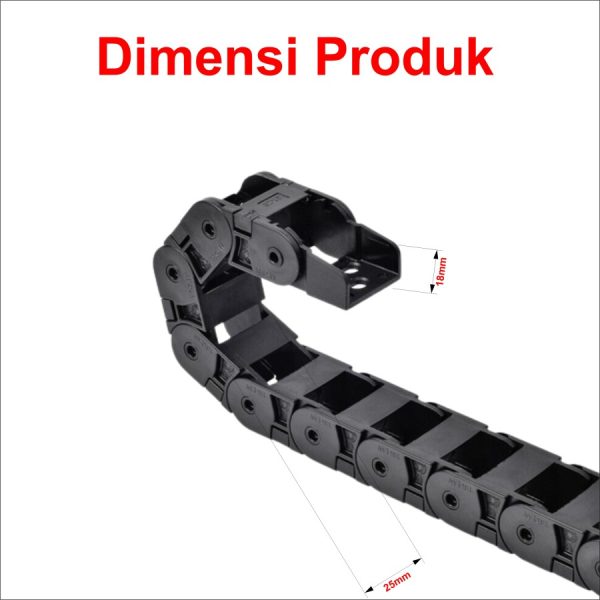 Kabel Drag Chain Semi Enclosed - Open 18x25 1000mm - Image 3