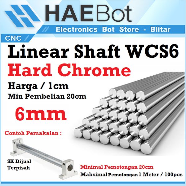 Linear Shaft WCS6 - Hard Chrome - 1cm