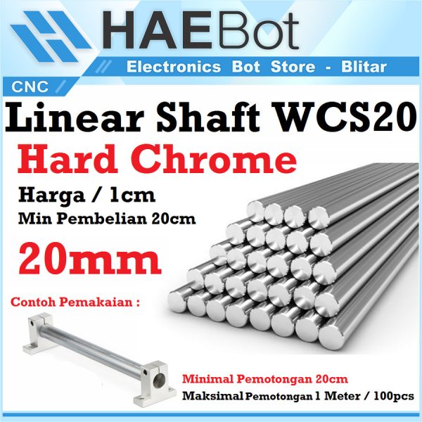 Linear Shaft WCS20 - Hard Chrome - 1cm