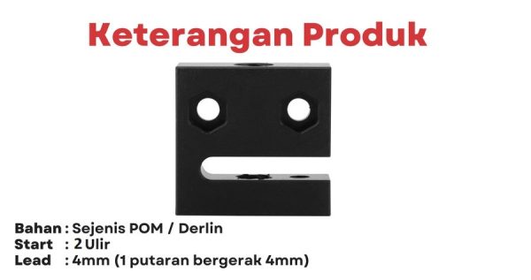 T8 Openbuilds Nut Anti BackSlash - Mur Pengunci Pitch 2 Lead 4 - Image 2