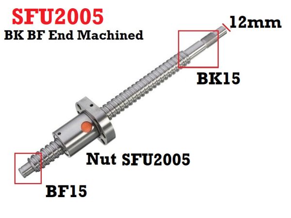 Ballscrew SFU2005 End Machined Nut - Image 2