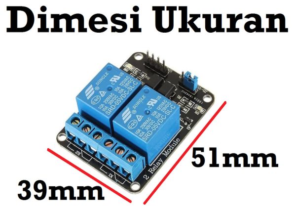 Module Relay 5V 2 Channel - Optocoupler - Image 3
