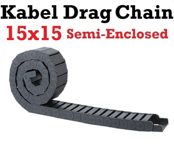 Kabel Drag Chain Semi enclosed Open 15x15 1000mm - Image 3