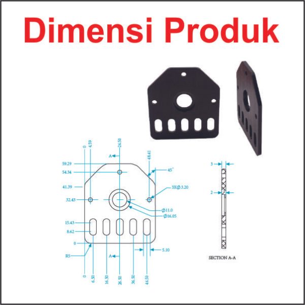 Threaded Rod Plate Nema 17 - T3x59.29x53 - Image 3