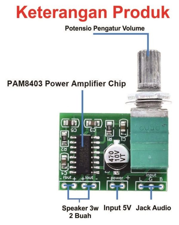 Amplifier PAM8403 Potensio 3W 5V - Image 3