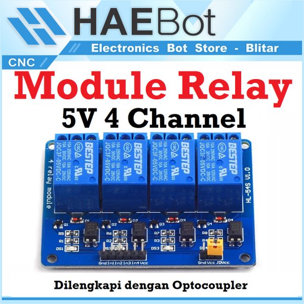 Module Relay 5V 4 Channel - Optocoupler