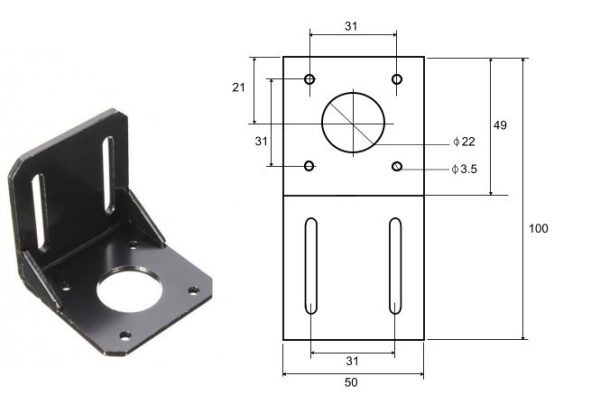 Bracket Nema 17 Socket - L - Image 4
