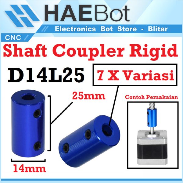 Coupler Rigid D14L25 7x8 - Biru