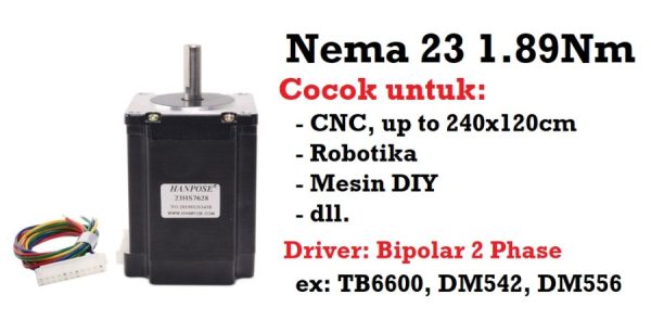Motor Stepper Nema 23HS7628 57BYGH76 Hanpose OD8 - Image 5