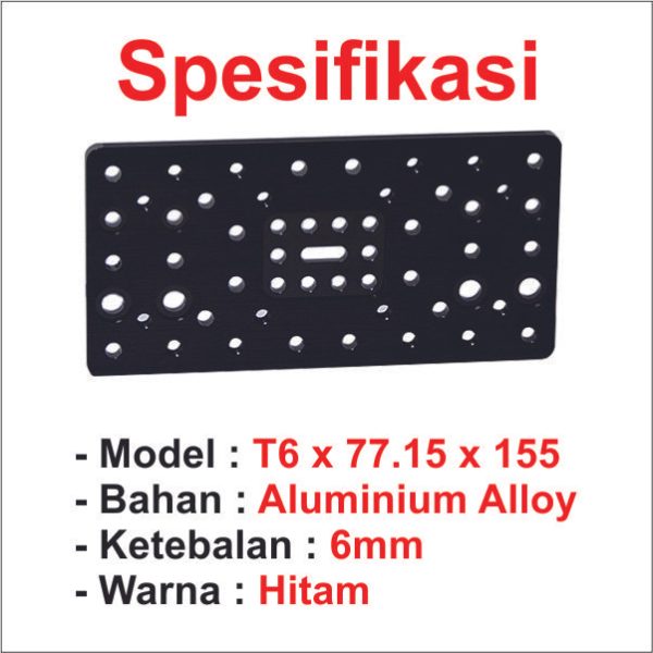 Double Plate Gantry C Beam Black - T6x77.15x155 - Image 2