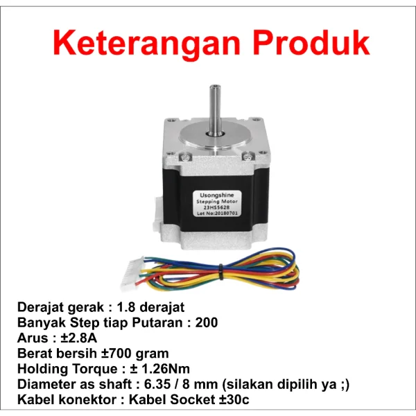 Motor Stepper Nema 23HS5628 Usongshine - Image 4
