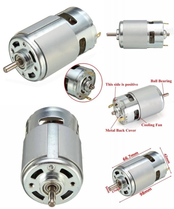 Dinamo DC Motor 775 - 5mm - D Shaped - Image 3