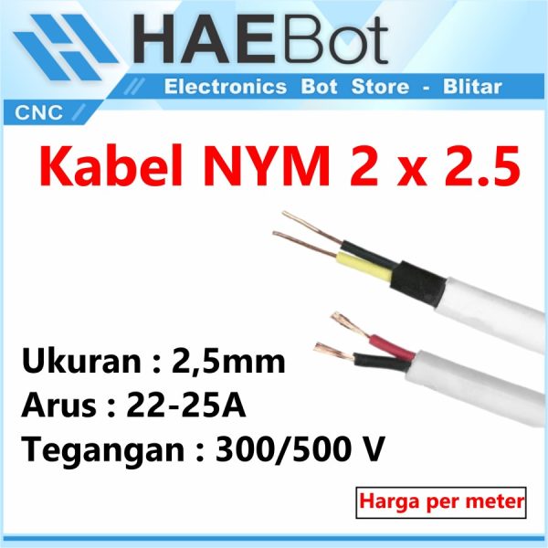 Kabel NYM SNI 2 x 2.5 - Meter
