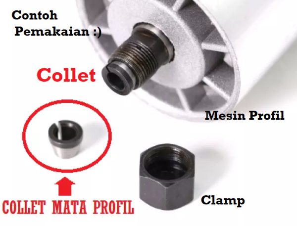Collet Adapter Trimmer 6.35mm - Image 5