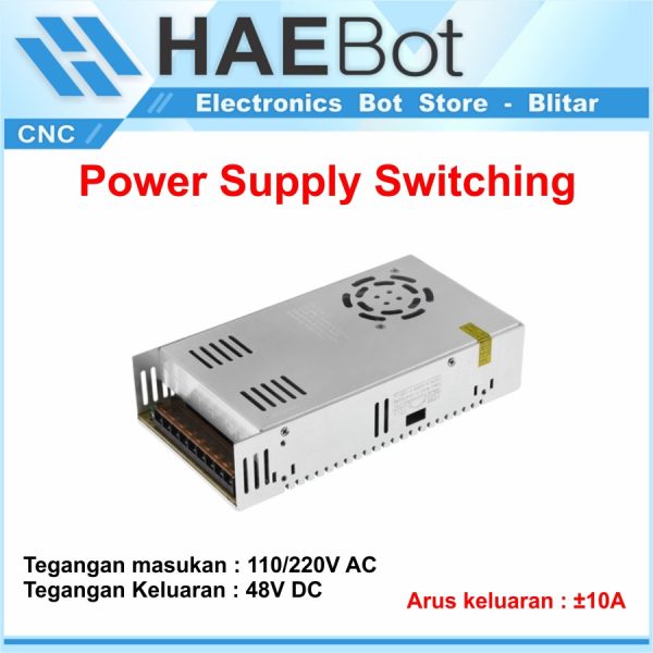 Power Supply PSU 48V 10A Kipas - Biasa