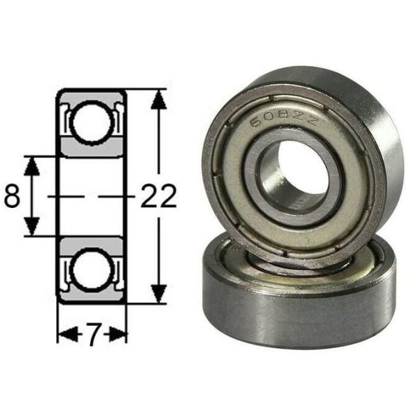 Ball Bearing 608ZZ B8 W7 - Biasa - Image 3