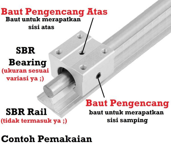 Linear Bearing SBR12UU 12mm - Image 5