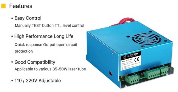 Cloudray MYJG 40WT PSU Laser CO2 220V - Image 5