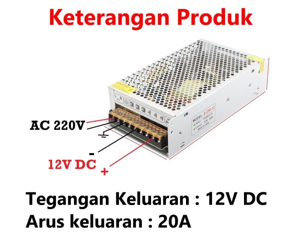 PSU Jaring 12V 20A - Biasa - Image 4