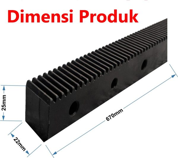 Helical Rack Gear Pinion 1.25M 22x25 670mm - Image 2