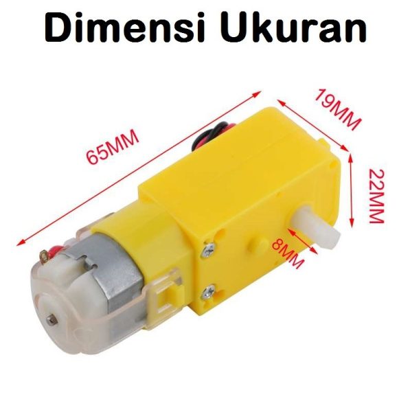 Gearbox DC Motor 3-6V  Roda - Image 2