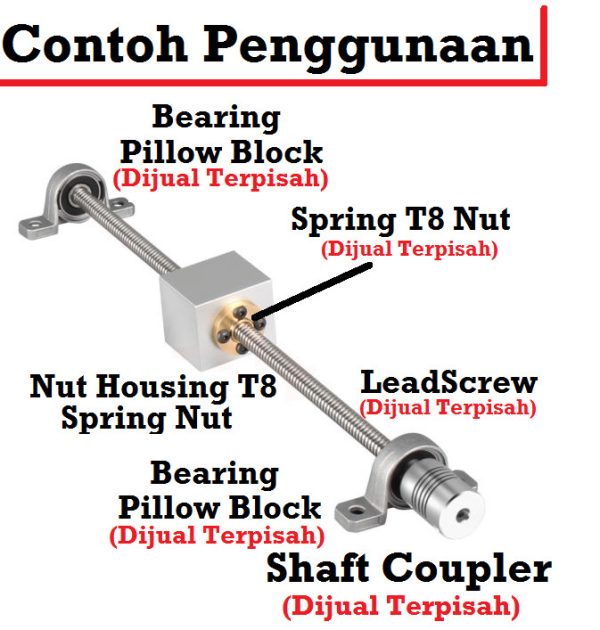 Nut Housing T8 - Nut Spring - Image 4