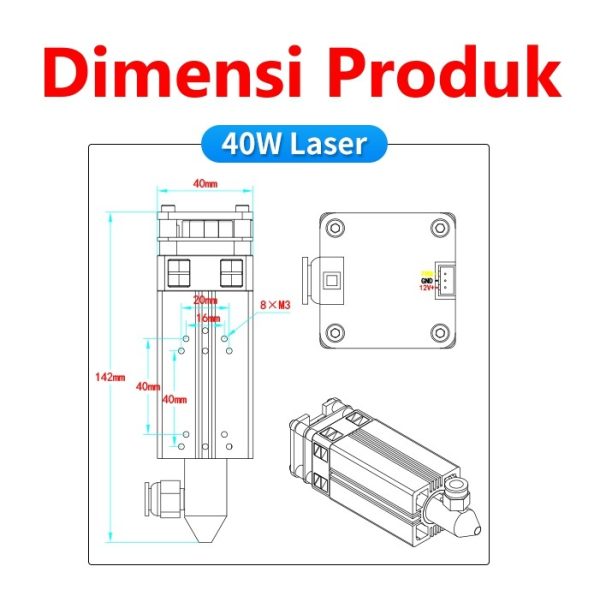 Laser Module Dioda 40W 24V - Image 2