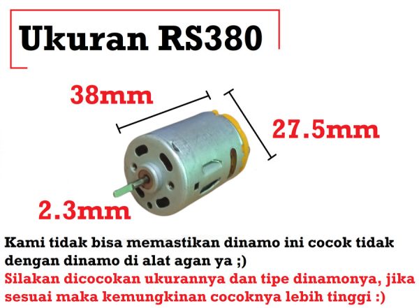 Dinamo DC Motor RS380 - Image 4