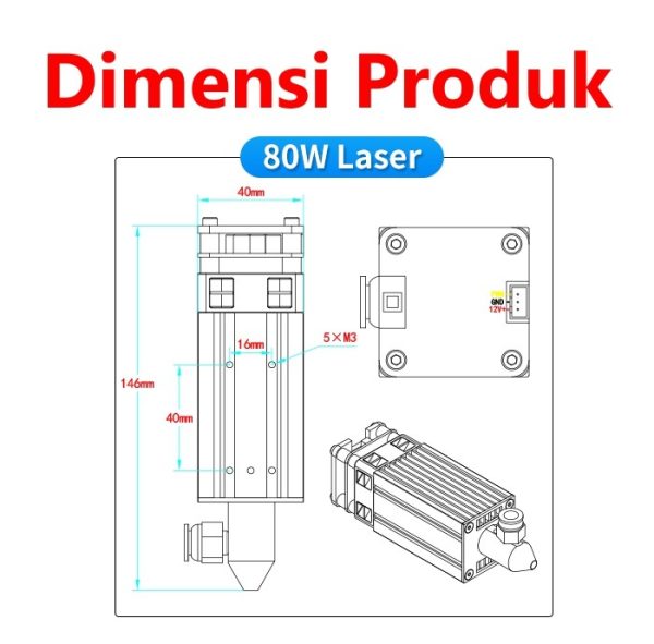Laser Module Dioda 80W 24V - Image 2