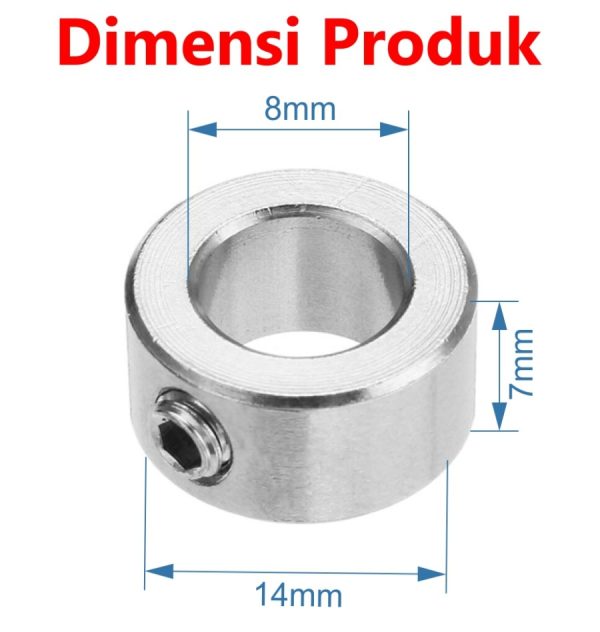 Lock Collar 8mm - 8x14x7 - Image 2