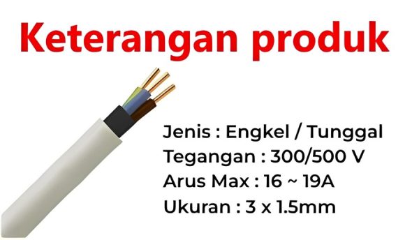 Kabel NYM SNI 3 x 1.5 - Meter - Image 2