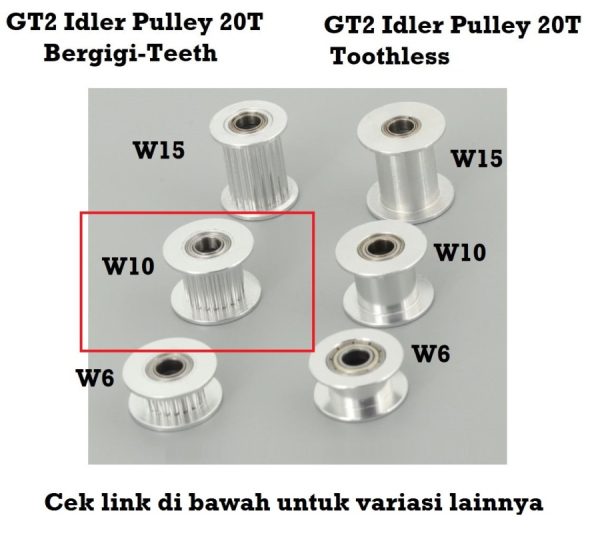 GT2 Idler Pulley 20T W10 - Gigi - Image 5