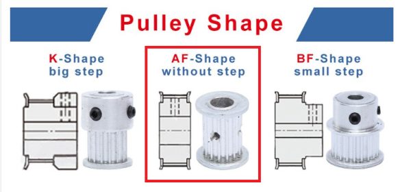 HTD3M Pulley 18T W10 B8 - AF - Silver - Image 4