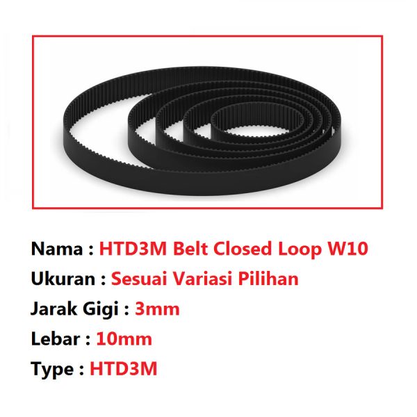 Belt HTD3M W10 Closed Loop - Image 3