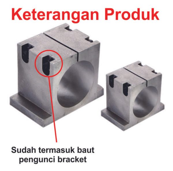 Bracket Spindle Cast D80 80mm - Kotak - Image 4