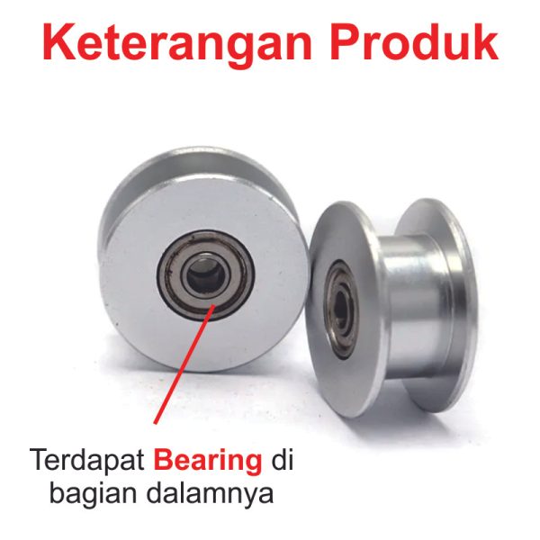 GT2 Idler Pulley 20T W15 B5 - Tanpa Gigi - Image 3