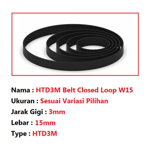 Belt HTD3M W15 Closed Loop - Image 3