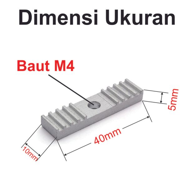 HTD3M Belt Lock Clamp 10mm - M4 - Image 2