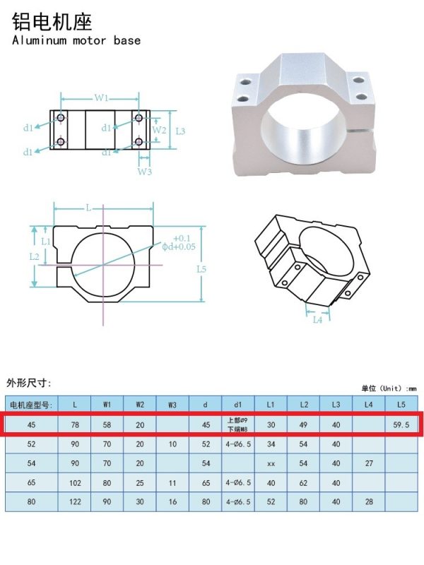 Bracket Spindle Clamp 48mm - Biasa - Image 2