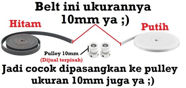 GT2 Belt PU Steel Core W10 - 10cm - Image 2